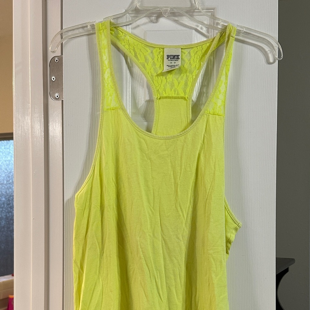 PINK Victoria's Secret Bright Yellow Tank Top